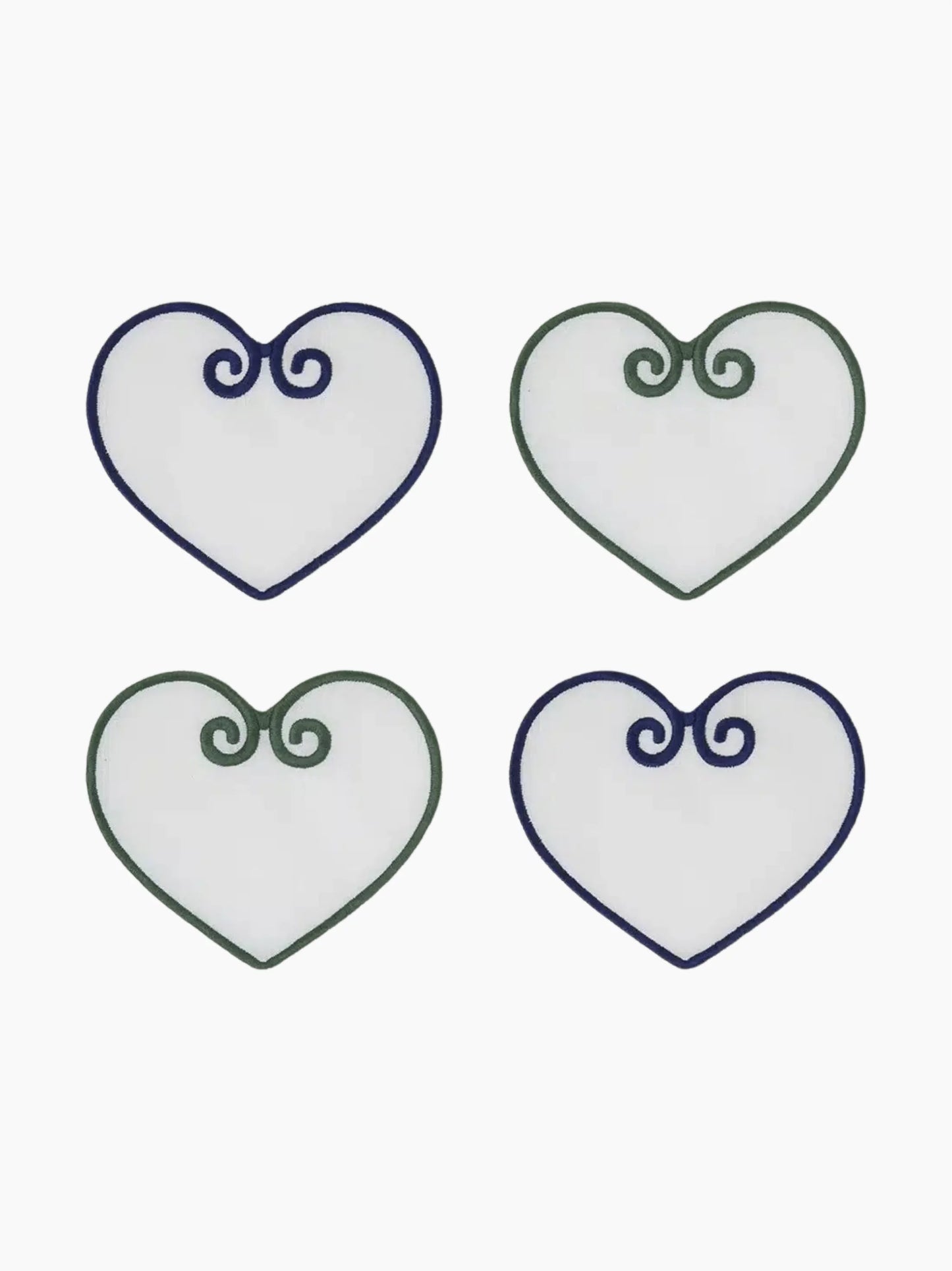 Blue & Green Heart Coasters