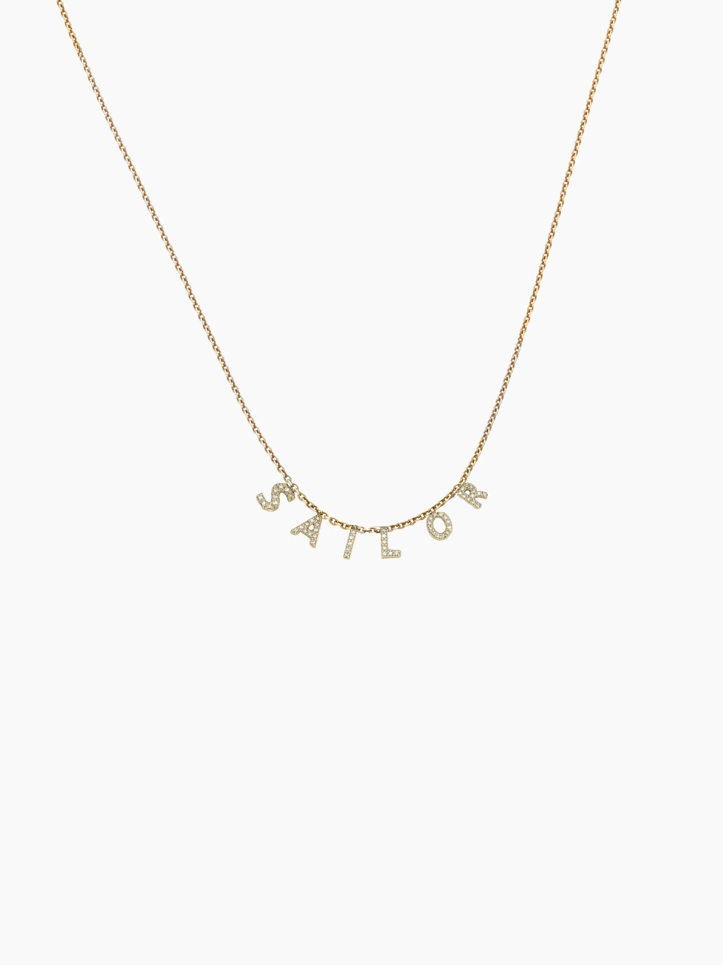 Personalised Gold Diamond Name Necklace