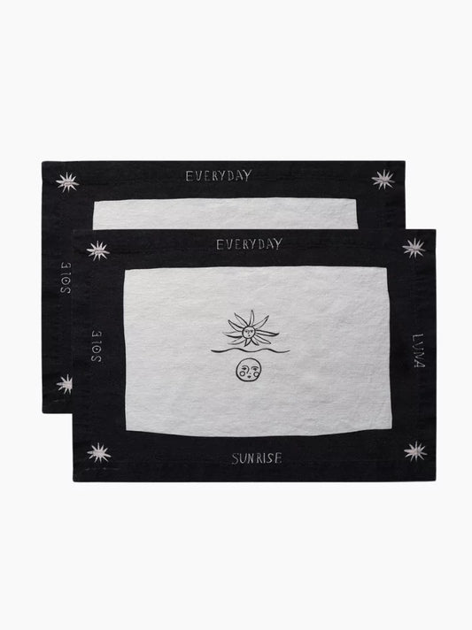 Everyday Sunrise Linen Placemats Set of 2