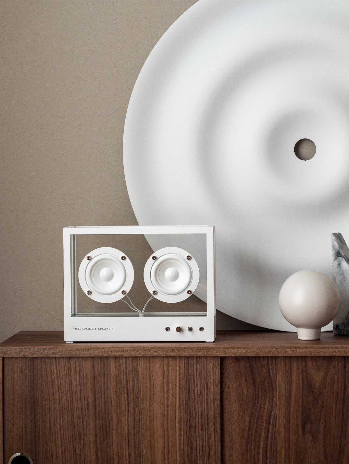 White Small Transparent Speaker