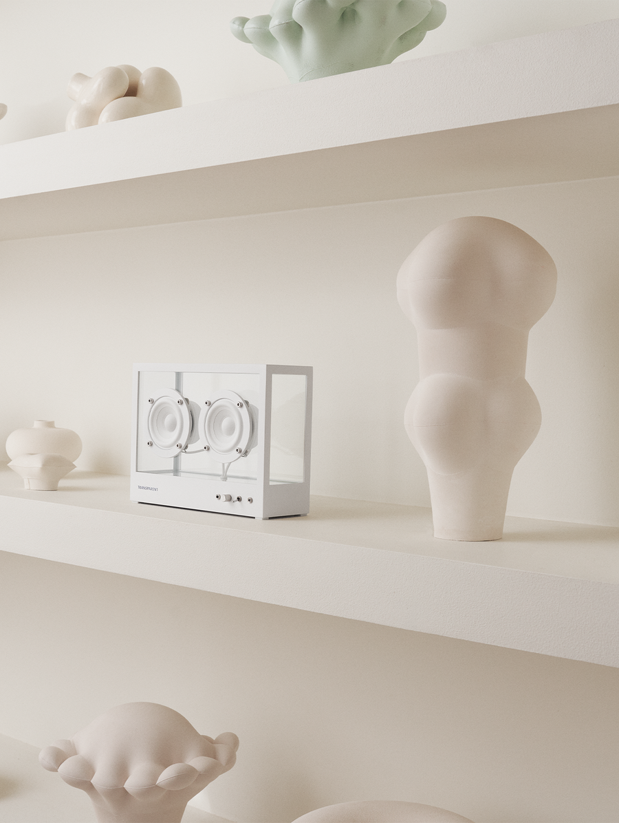 White Small Transparent Speaker
