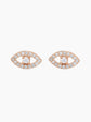 Gold Diamond Eye Earrings
