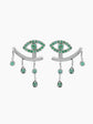 Gold Eye Emerald Earrings