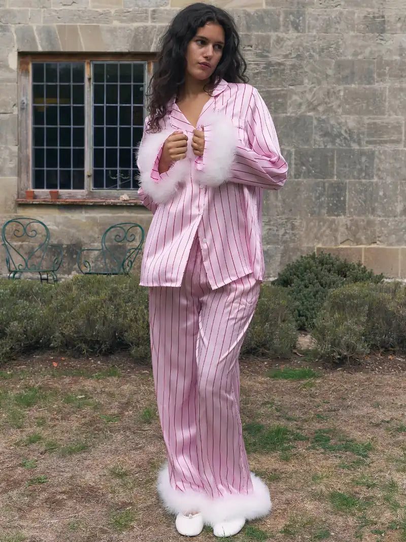 Silk Ever After Feather Pyjama Set