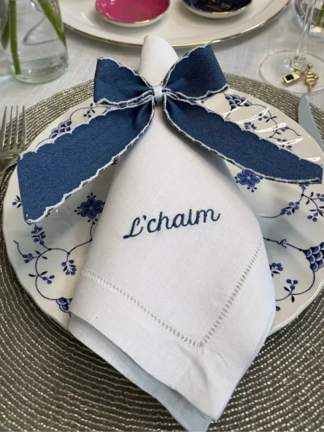 L'Chaim Dinner Napkins Set of 12