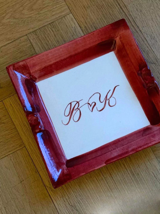 Wedding Initials Trinket Tray