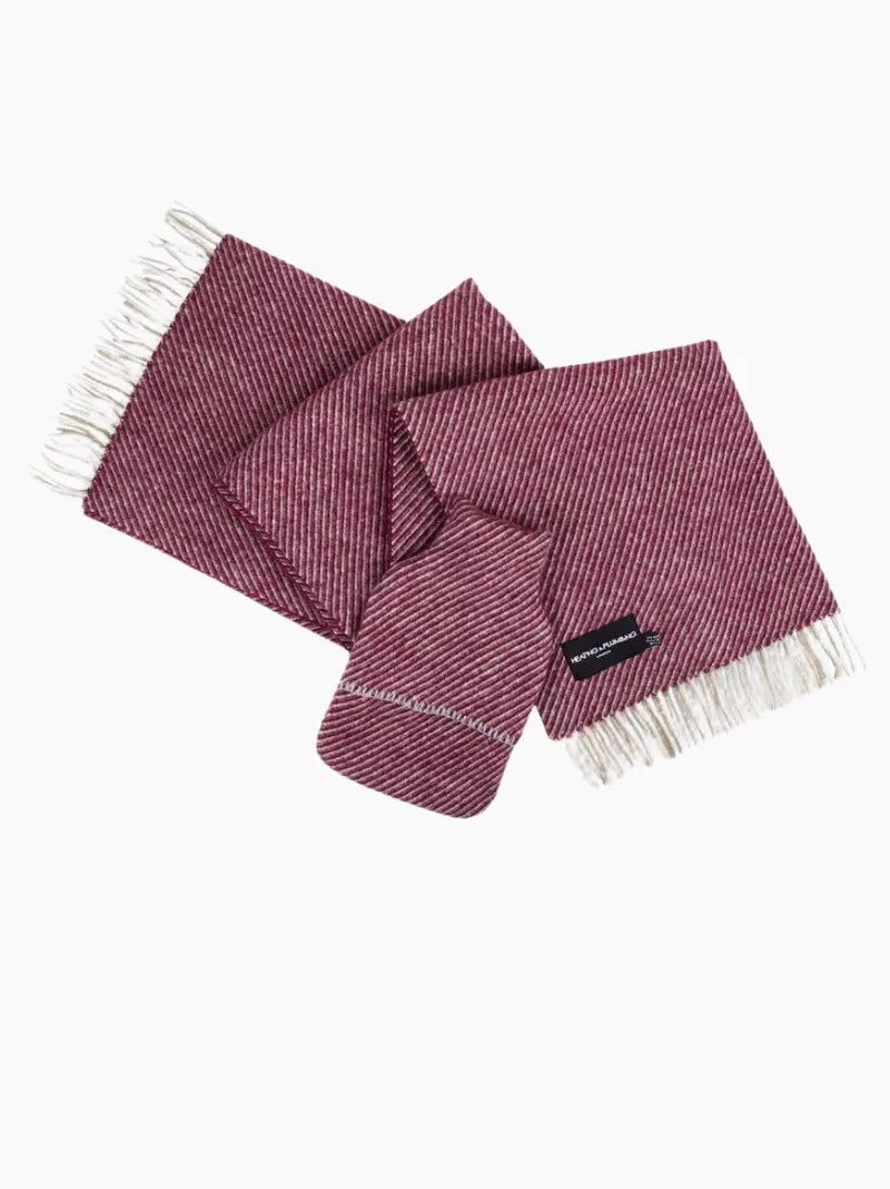 Wool Blanket and Hot Water Bottle Set