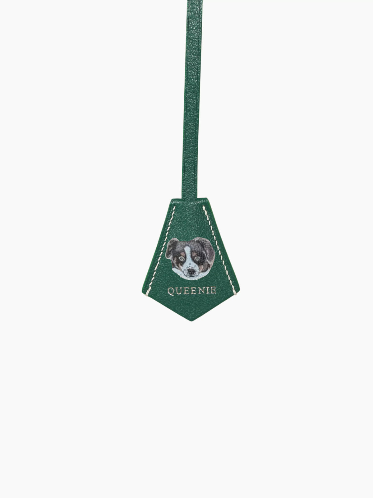 Green Leather Pet Charm