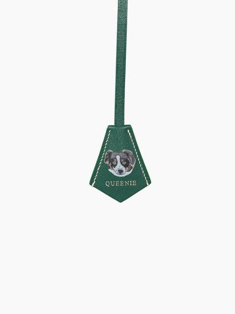 Green Leather Pet Charm
