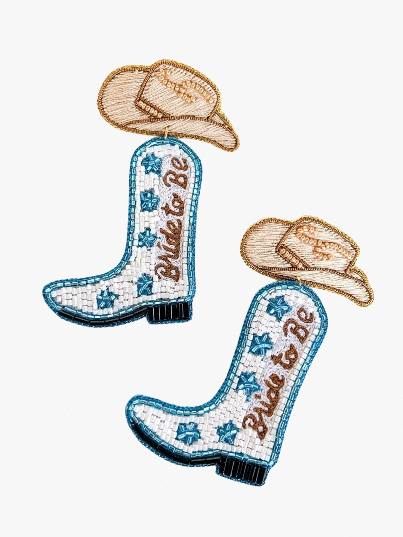 Bride To Be Boot Earrings