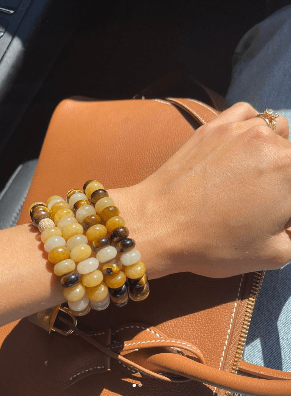 Amber Beaded Bracelet