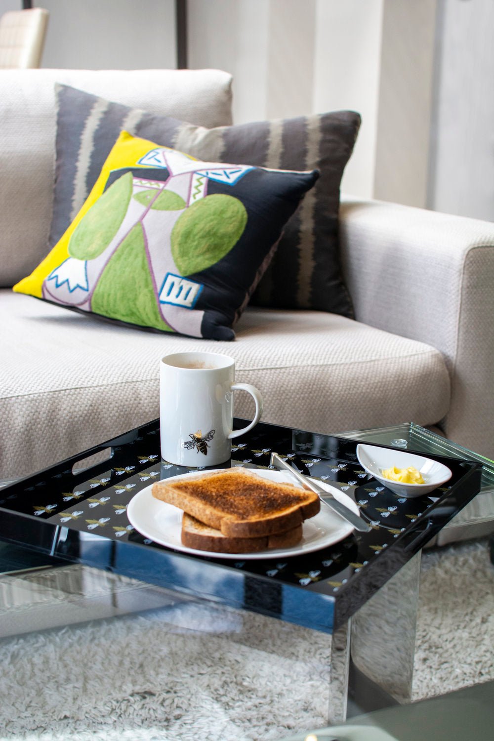 Bee Motif Large Tray