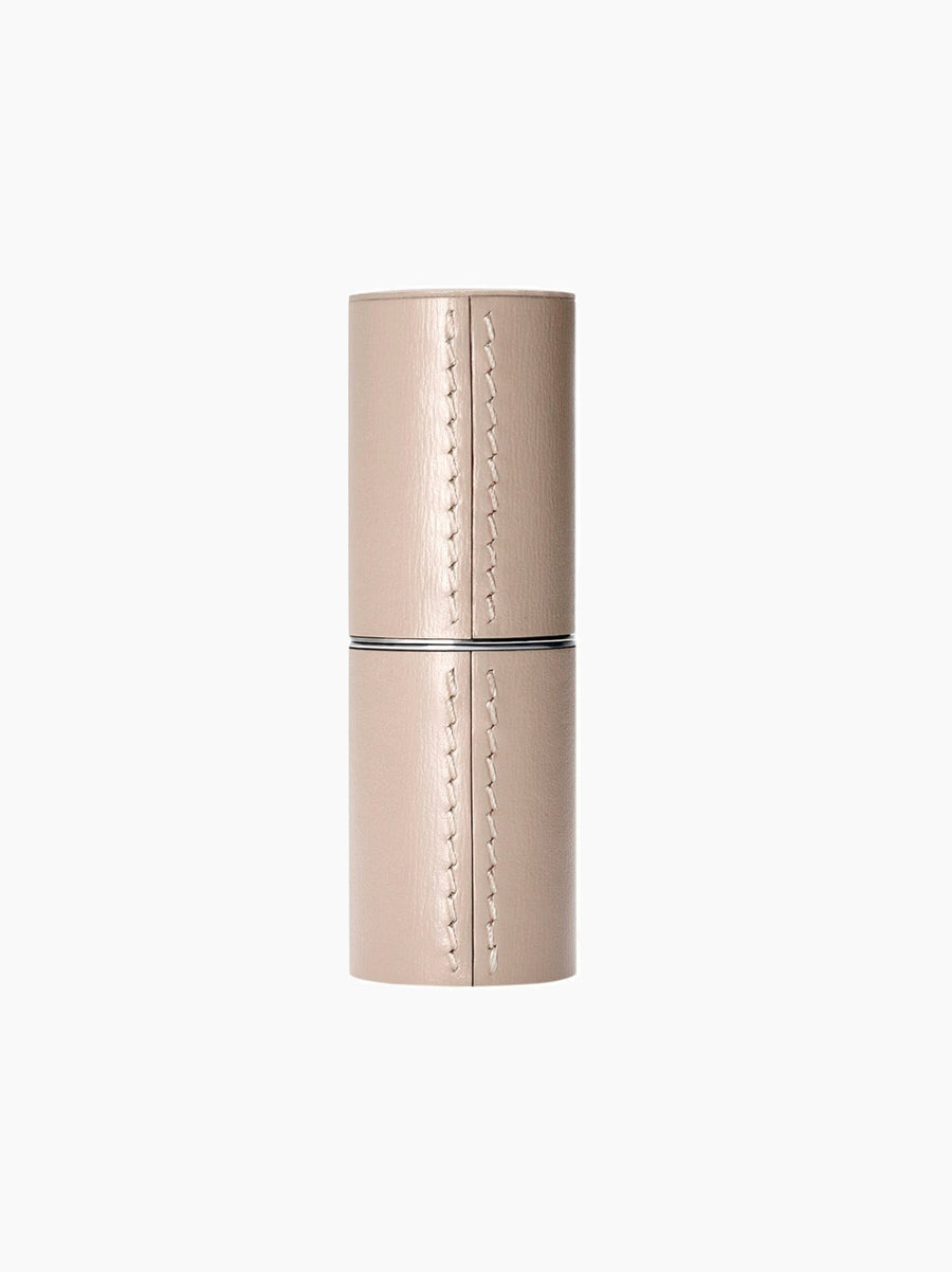 Beige Leather Lipstick Case