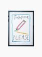 Bespoke Please Framed Print