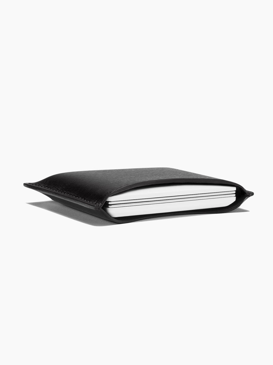 Black Leather Compact Case