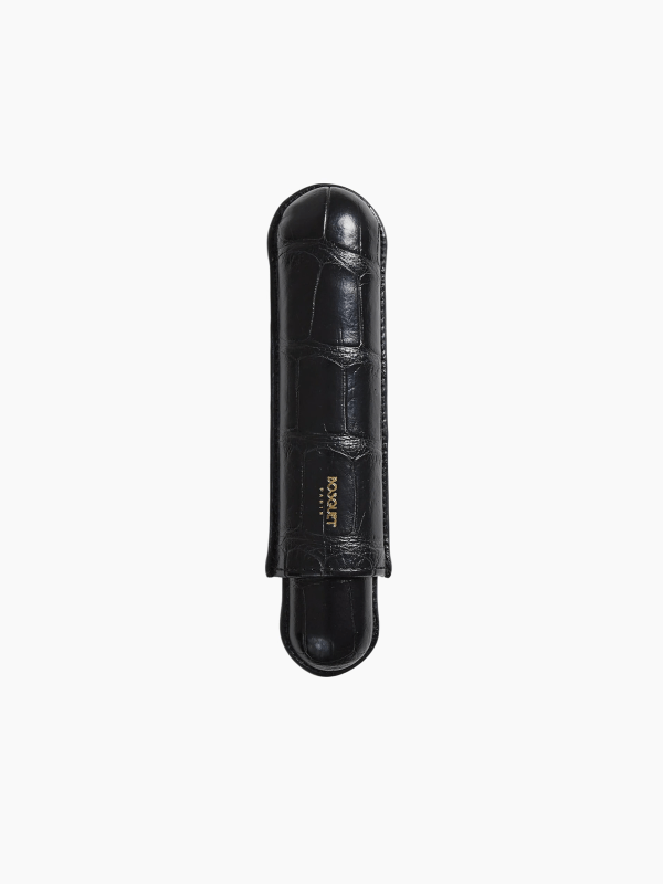 Black Textured Single Cigar Case