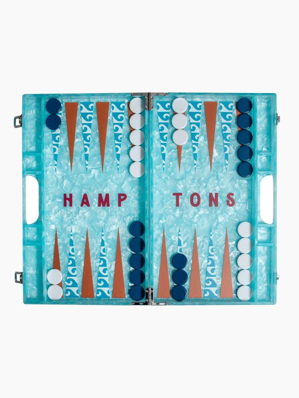 Blue Hamptons Backgammon