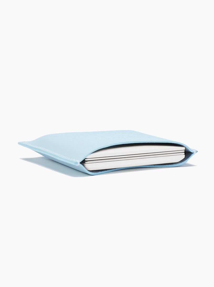 Blue Leather Compact Case