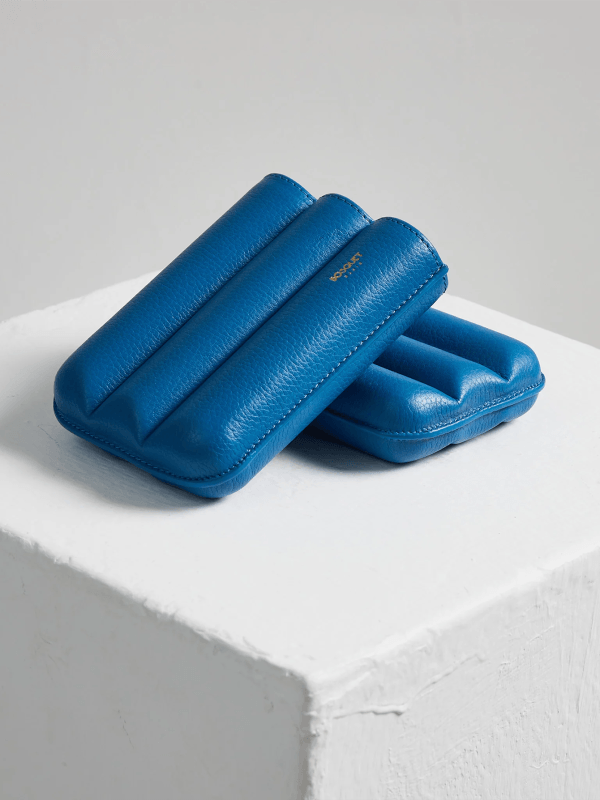 Blue Three Cigar Case