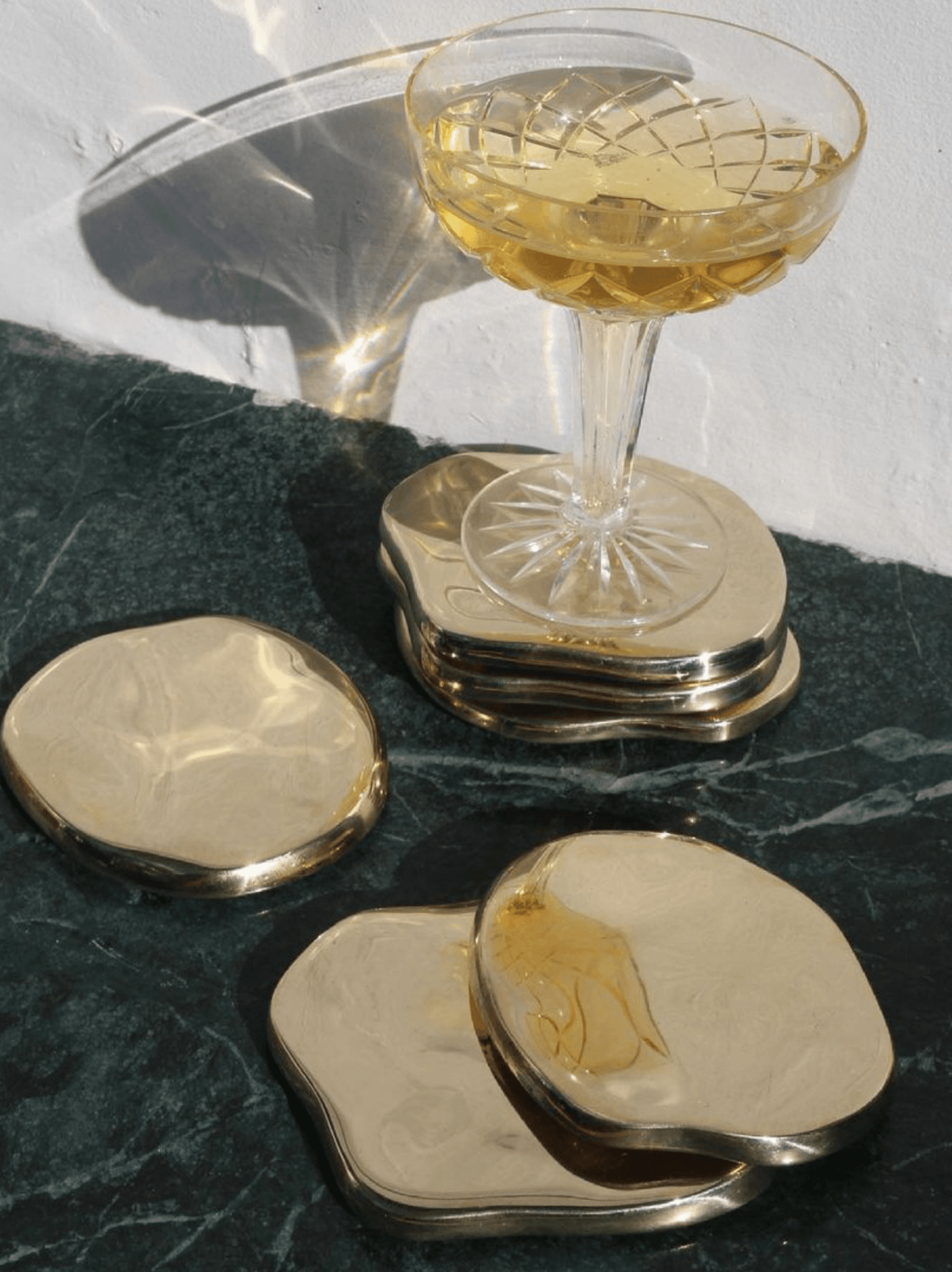 Brass Cocktail Coasters