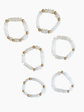 Bridal Beaded Bracelet - Set of Six