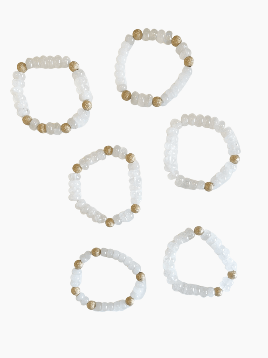 Bridal Beaded Bracelet - Set of Six