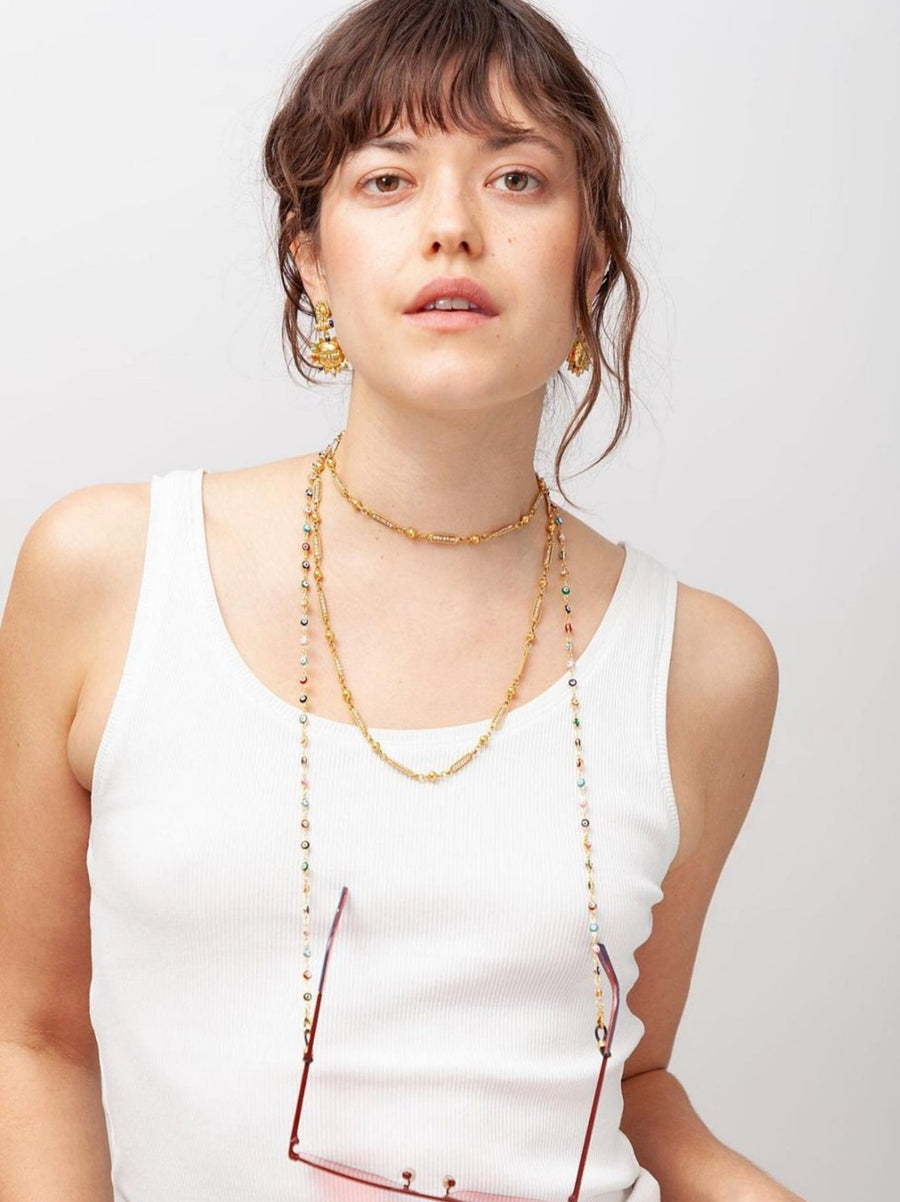 Bright Multi Evil Eye Sunglasses Chain