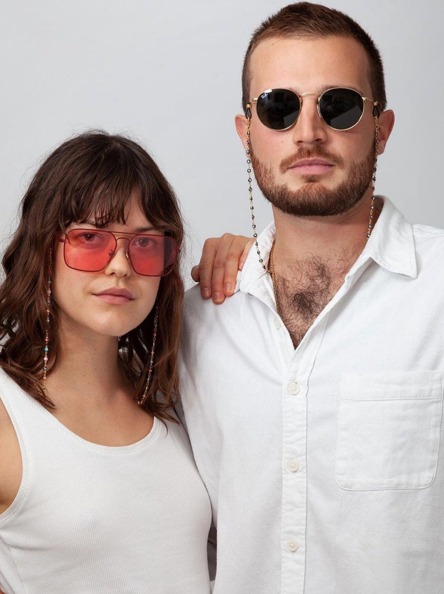 Bright Multi Evil Eye Sunglasses Chain