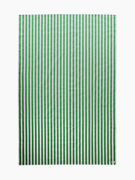 Broadway Green Striped Tablecloth