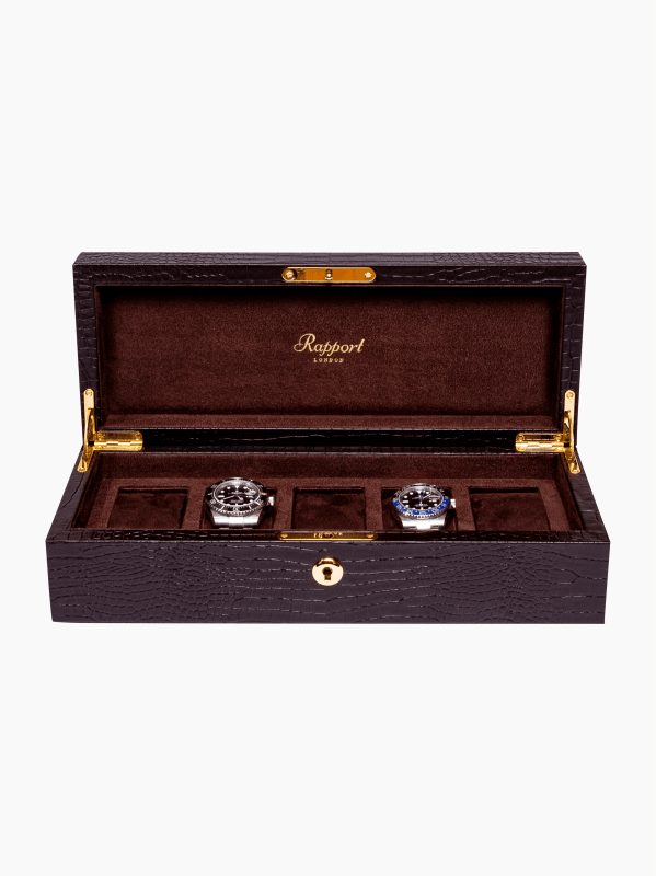 Brown Brompton Five-Piece Watch Box