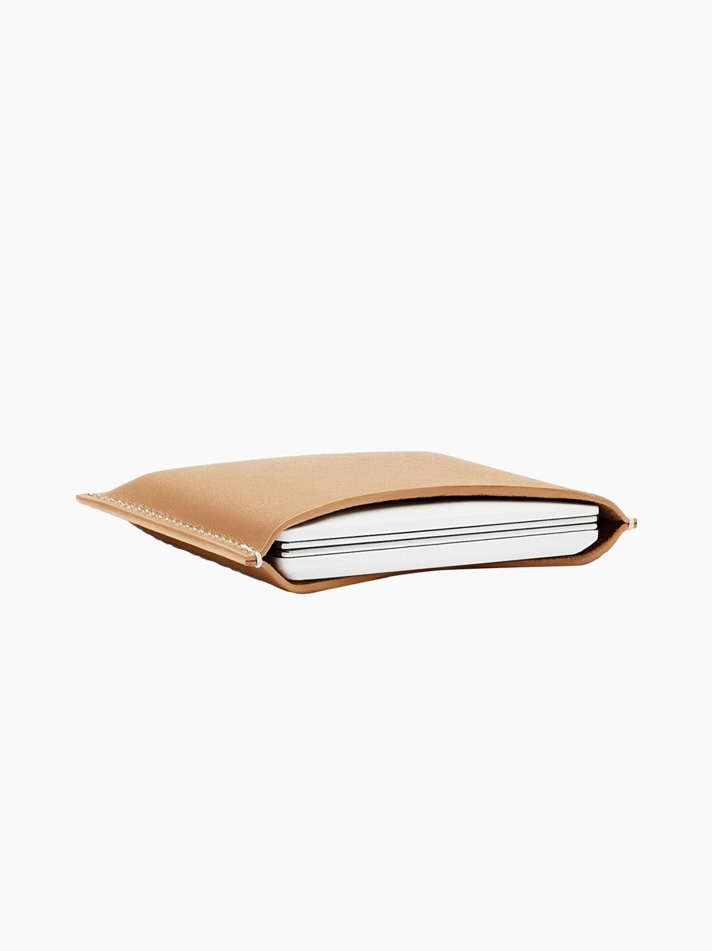 Camel Leather Compact Case