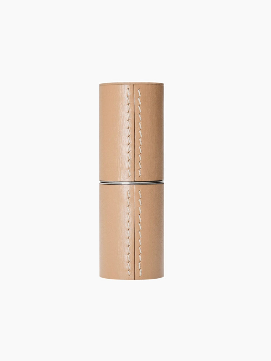 Camel Leather Lipstick Case