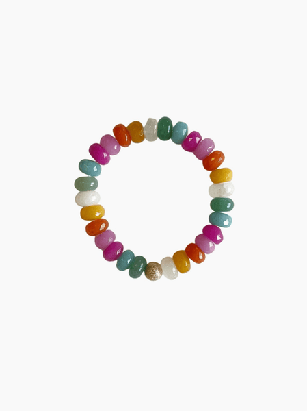 Beaded 2025 rainbow bracelet