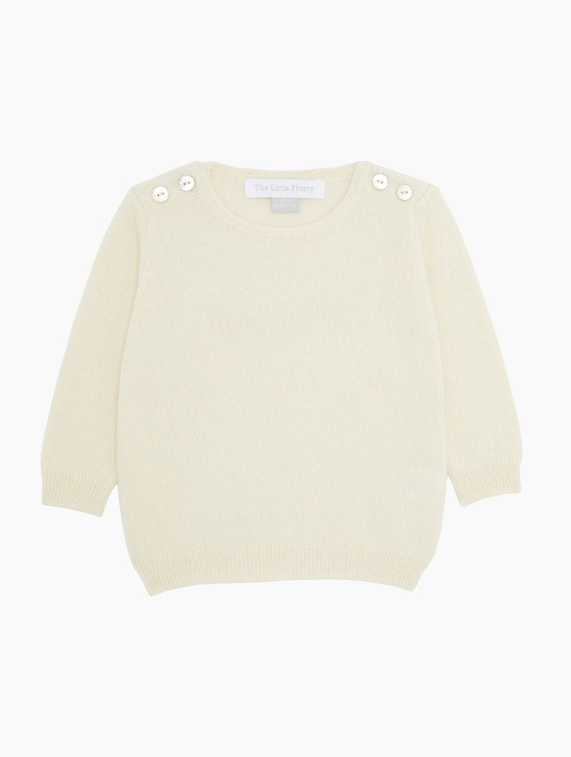 Cashmere Sweater in Ecru White