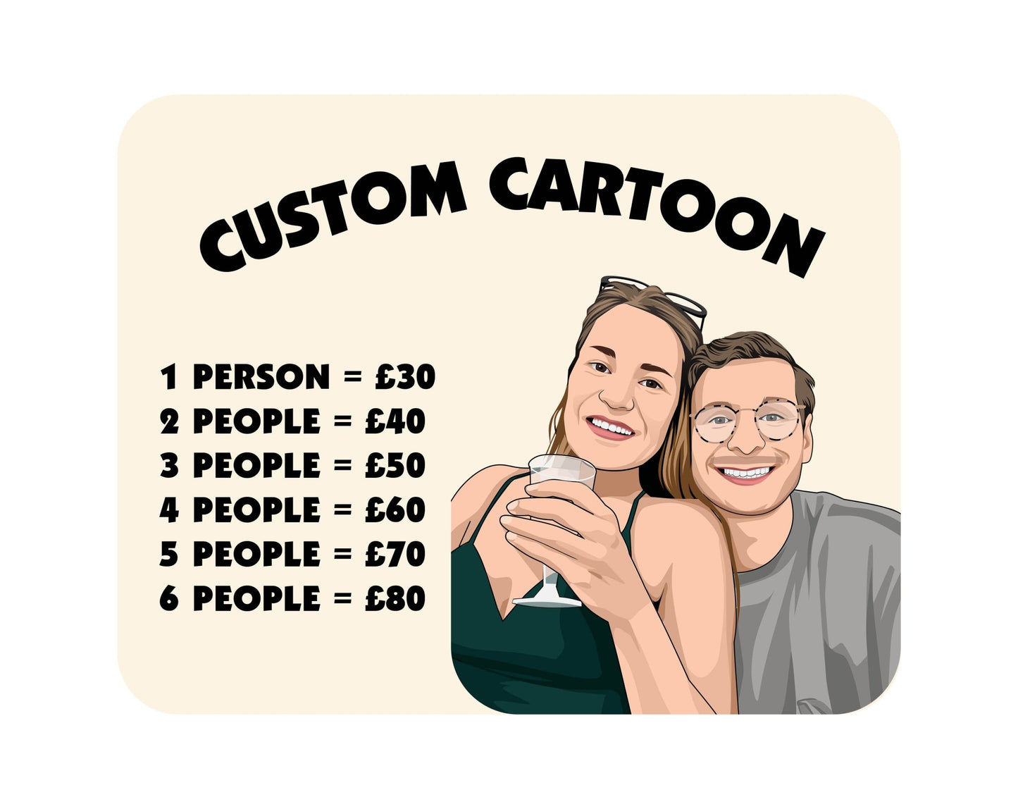 Custom Cartoon Character for Monopoly Board