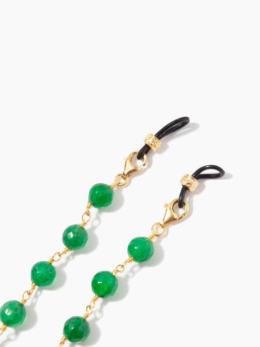Dark Green Jade Sunglasses Chain