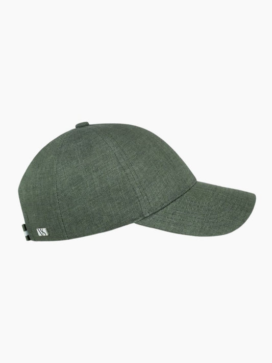 French Olive Linen Cap