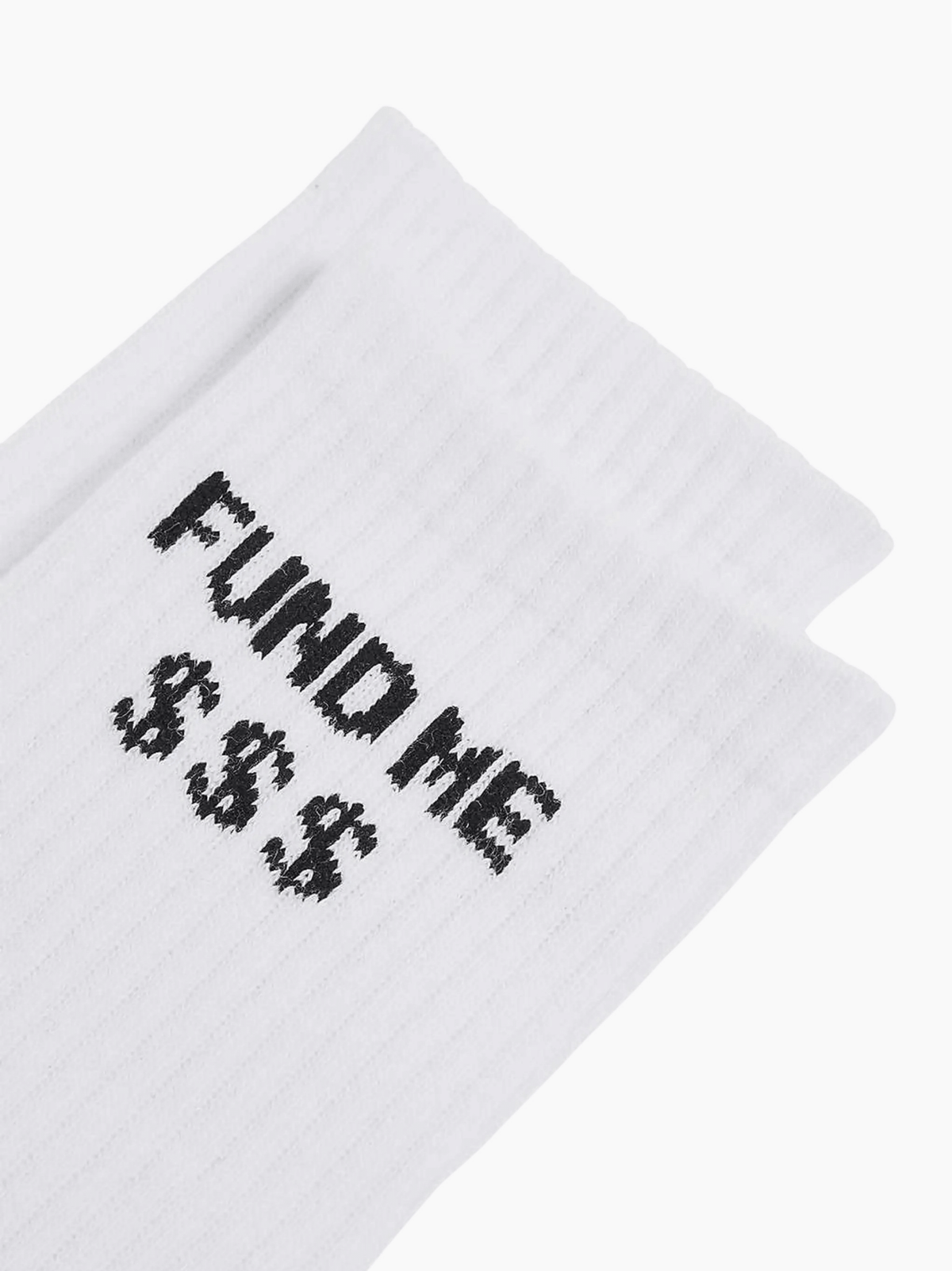 Fund Me White Socks