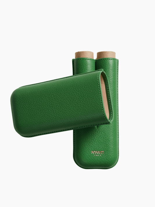 Green Double Cigar Case