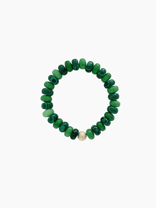 Green Malachite Beaded Bracelet