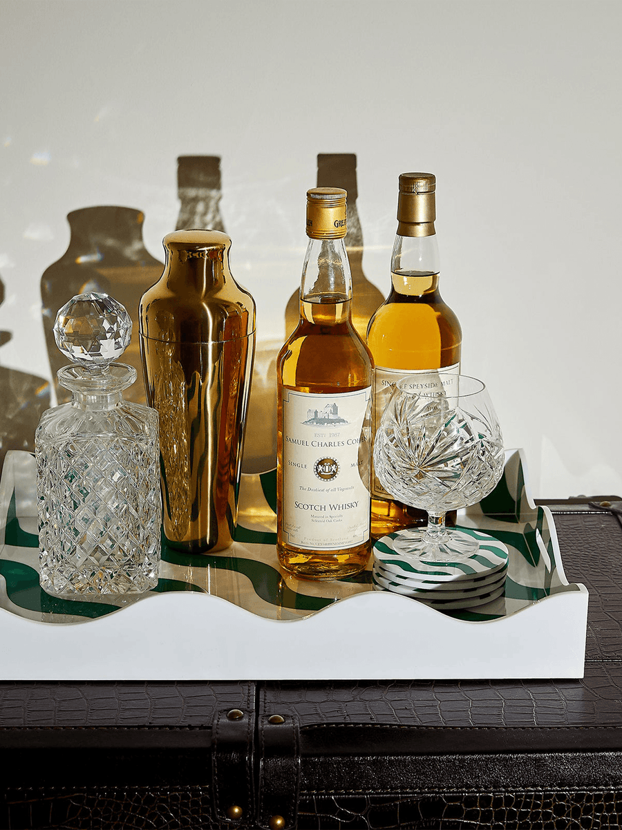 Green Scallop Tray