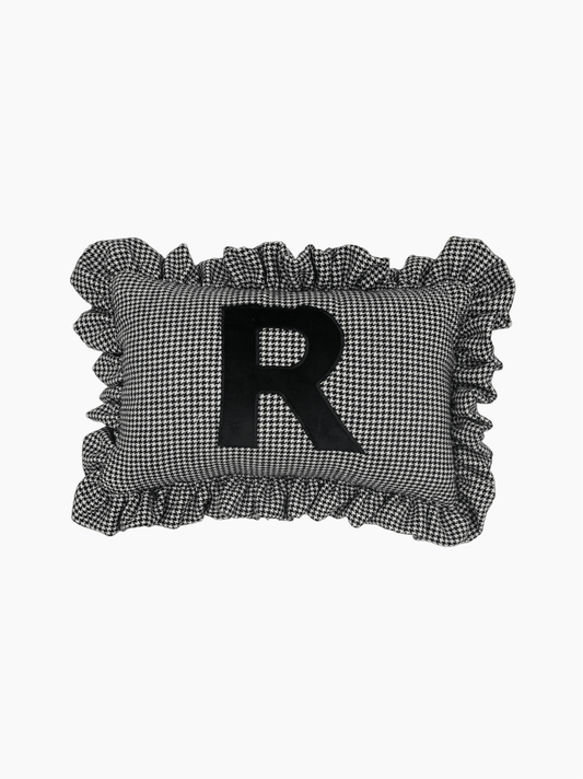 Houndstooth Rectangle Alphabet Cushion