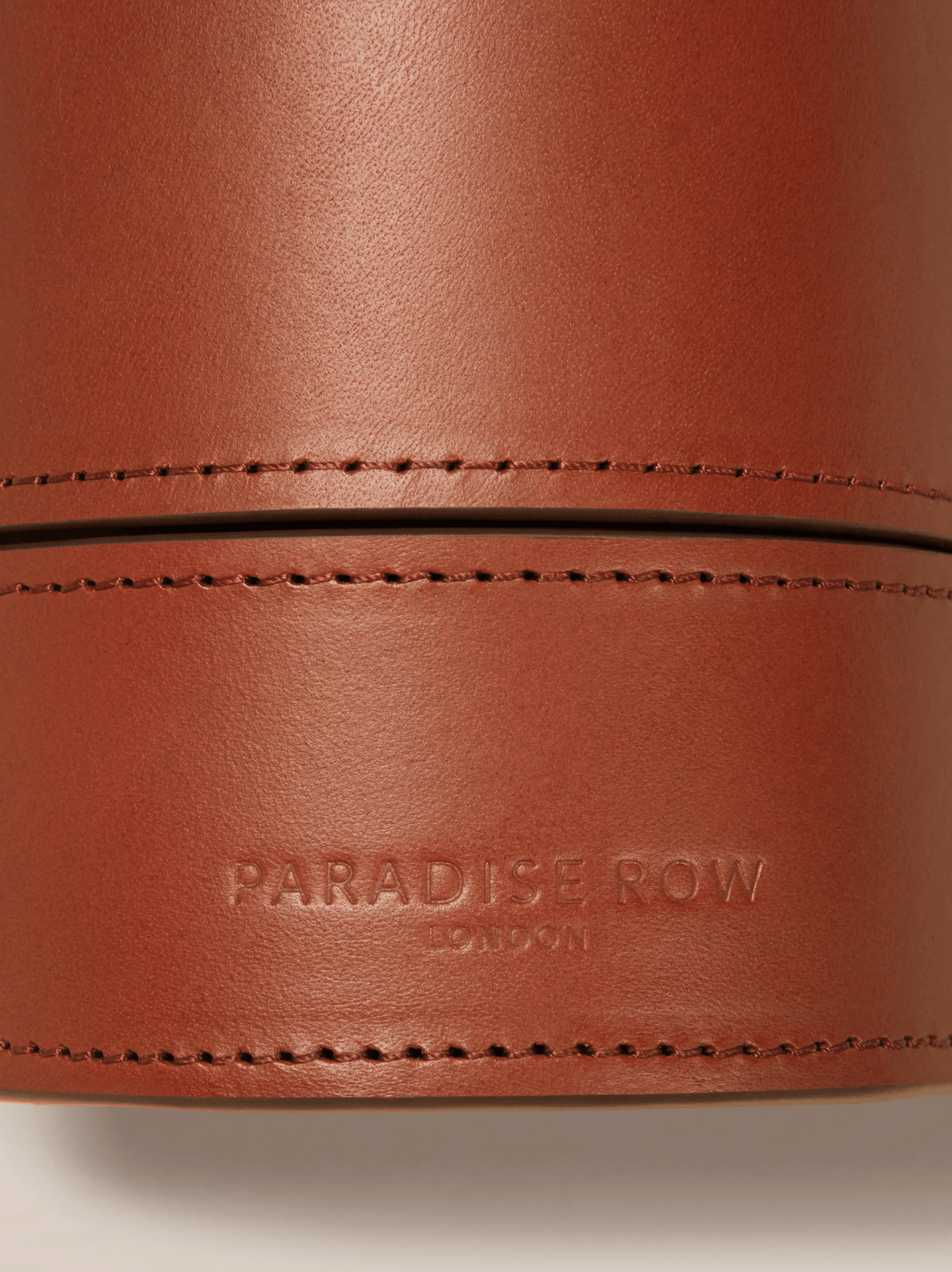 Leather Tennis Ball Holder in Tan