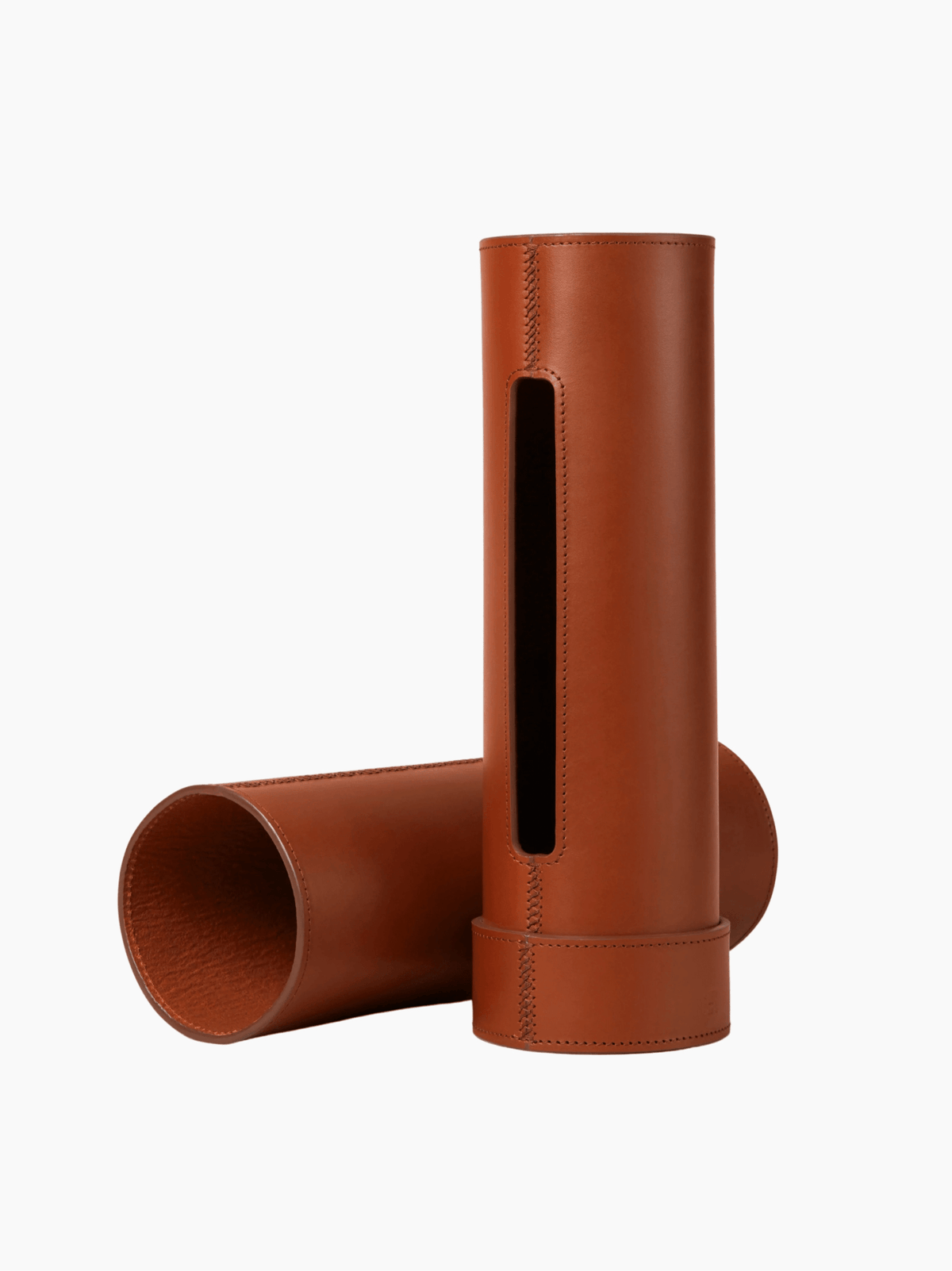 Leather Tennis Ball Holder in Tan