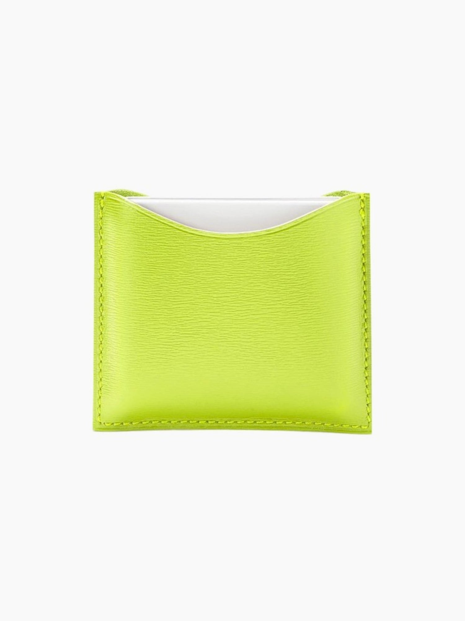 Lime Green Leather Compact Case