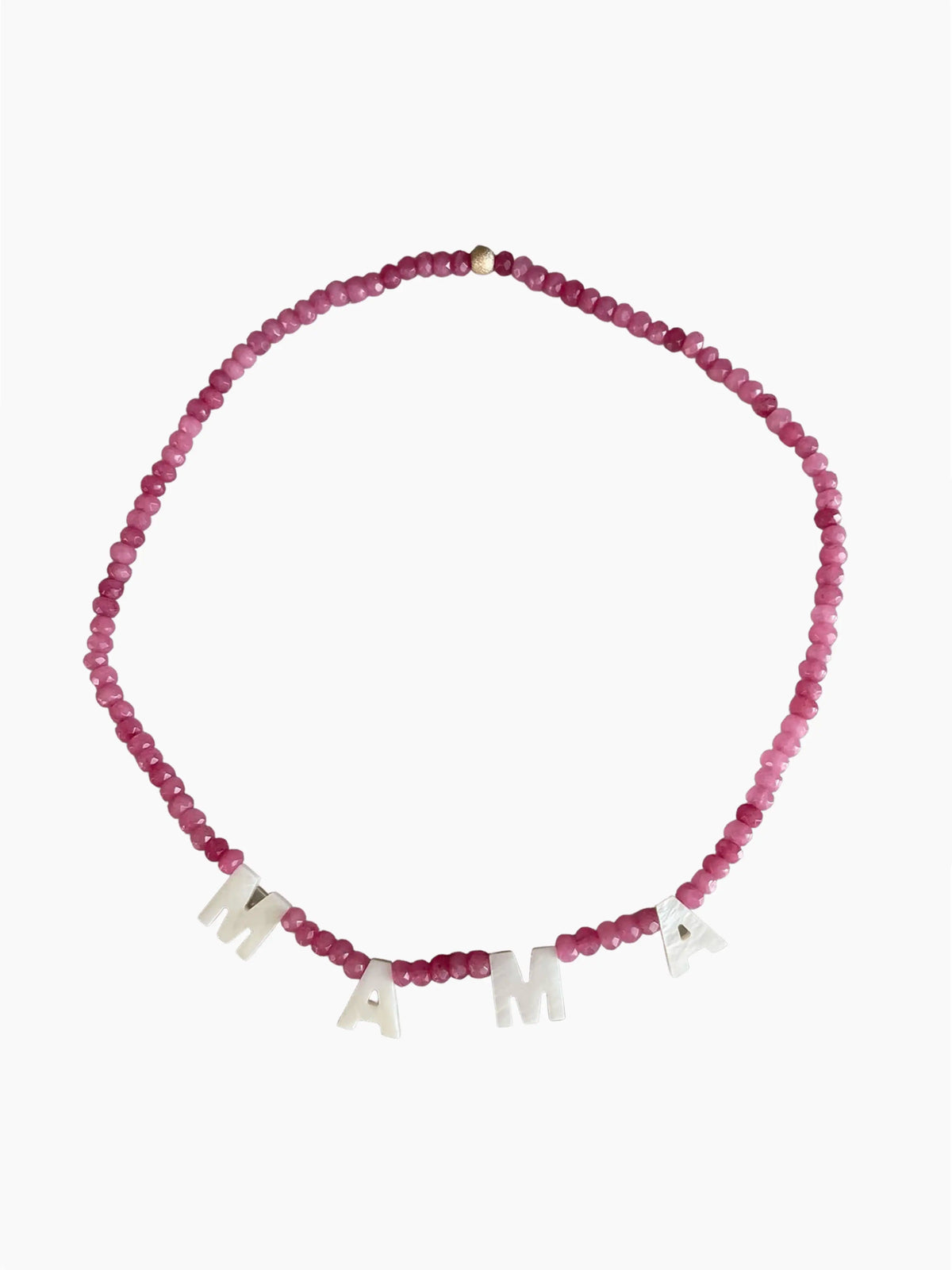 Mama Mother Of Pearl Beaded Necklace