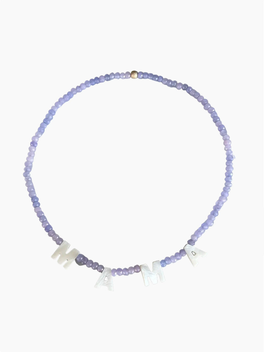 Mama Mother Of Pearl Beaded Necklace