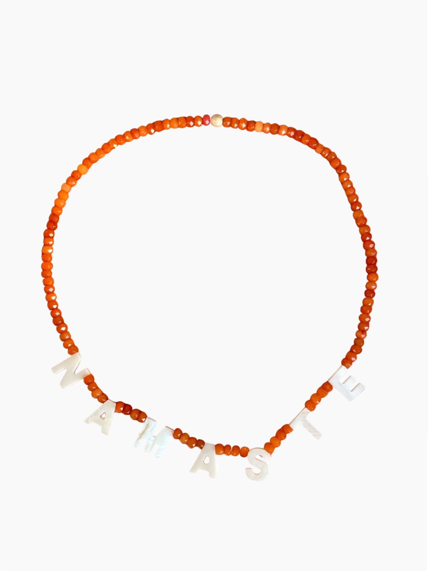 Namaste Mother Of Pearl Beaded Necklace
