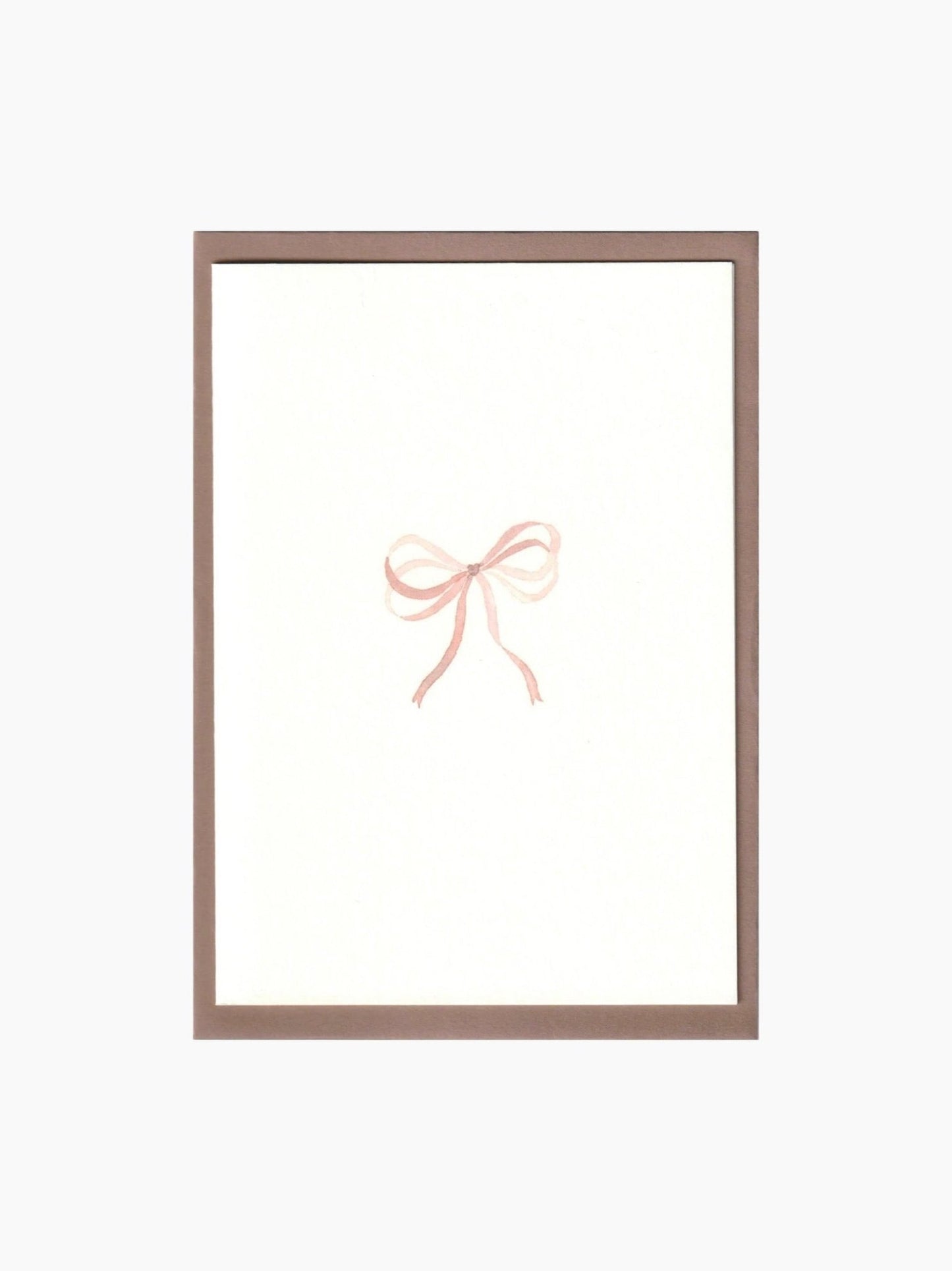 Pack of 5 Bow Ribbon Cards in Pink
