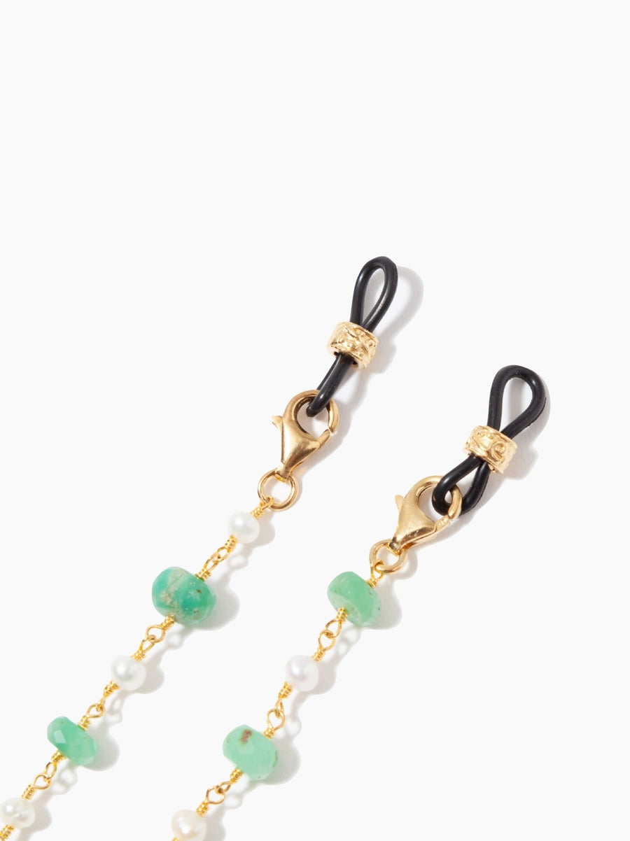 Pearl and Chrysoprase Sunglasses Chain